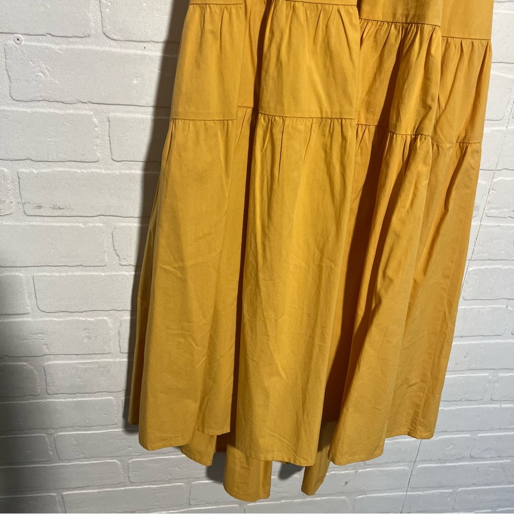 Moon River Dress Tie Open Back Tiered Midi Dress Long and Flowy Size Small - Picture 6 of 11